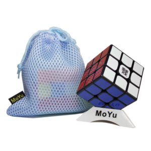 OJIN MoYu WEILONG GTS 3x3x3 Speed Cube Puzzle Sticker Rompicapo Twist Puzzle Toys con Un Sacchetto del cubo e Un cubo treppiede (Nero)