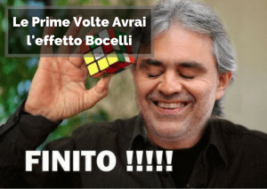 Bocelli non sapeva come risolvere il cubo di rubik in 20 mosse