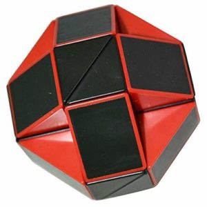 Coolzon® Serpente Magico Righello Snake Puzzle Cubo Speciale Speed Magic Cube di 24 Parti,Nero (Rosso)